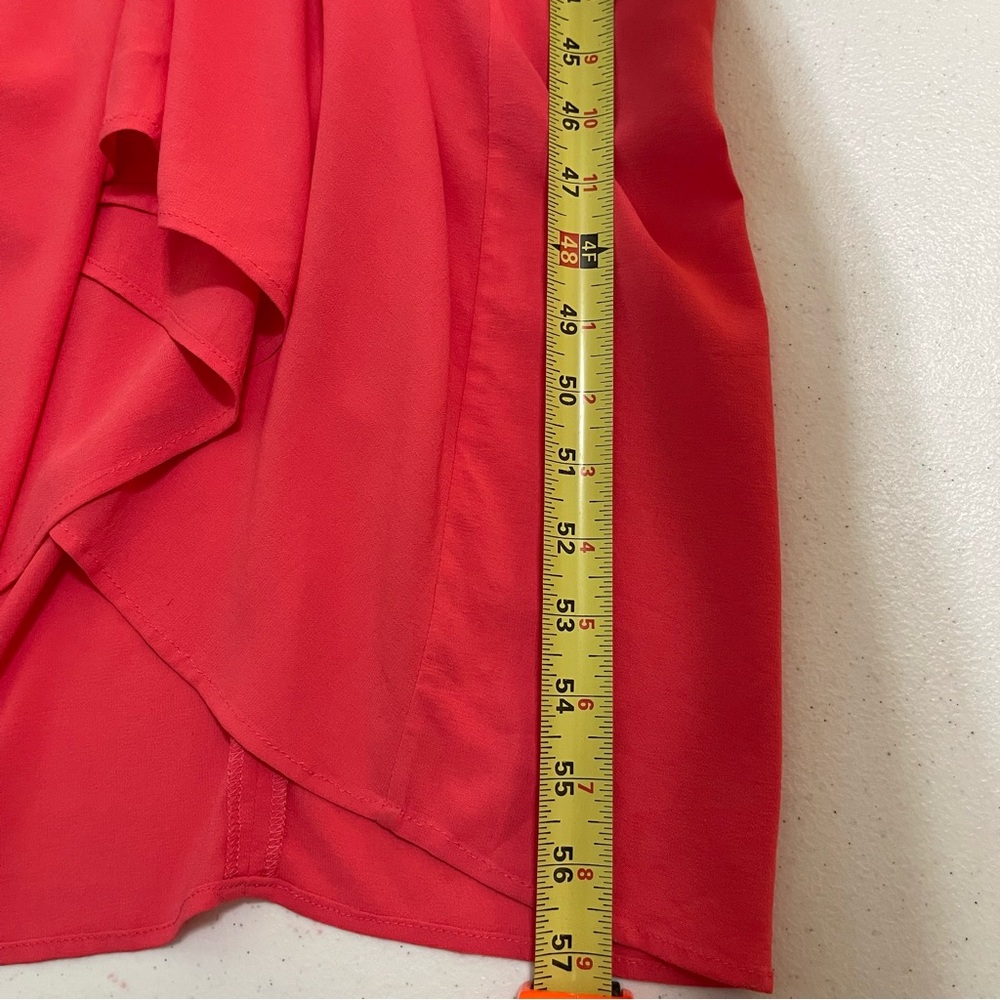 IRO Nima Sleeveless Ruched Hot Coral Dress 40 US 8 - Picture 12 of 16